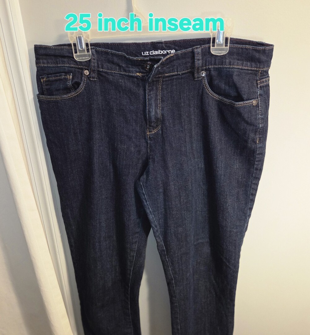 Liz Claiborne Dark Wash Boyfriend Skinny Fit.